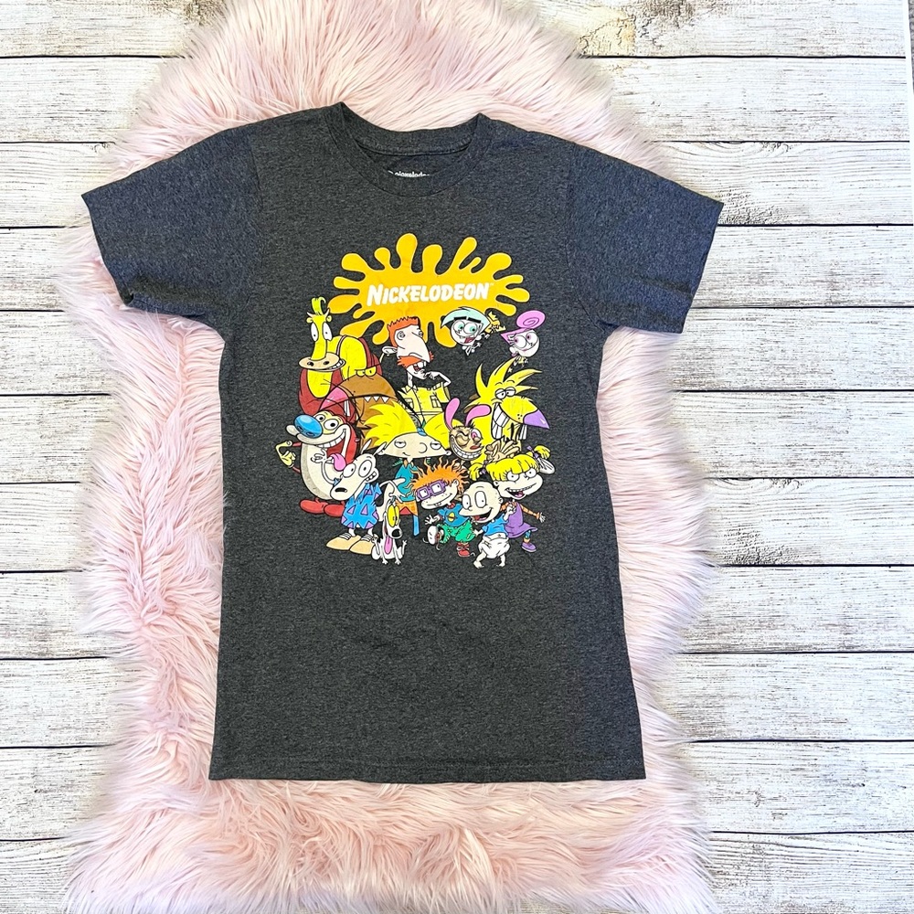Nickelodeon Rewind Graphic Tee Vintage 2000s Y2K Hey Arnold Rugrats Size Small